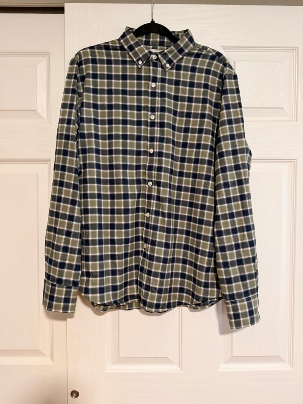 Savannah Olive & Navy Plaid Button-Down Shirt